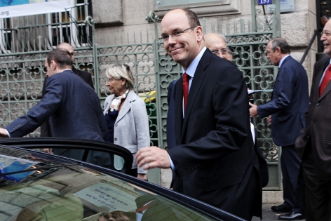  The Sovereign Prince Albert II of Monaco has attended the conference about the depths of the oceans and seas. Oceanographic Institute in Paris, 13  October 2011.