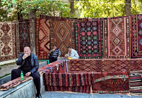  Armenia. The public market of the souvenirs at the center of Yerevan city.