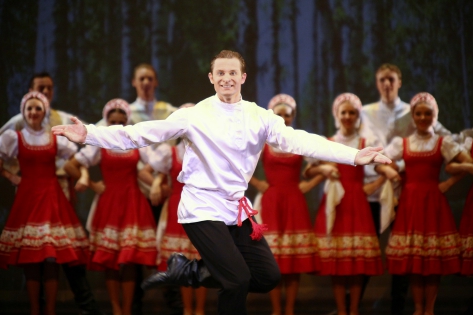  A solist dancer Vladislav Ozeryanskiy. The performance of the Ballet Igor Moïsseïev at the Palais de Congres in Paris. 20.12.11