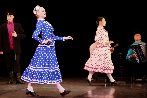  A solist dancer Ekaterina Kulikova. The performance of the Ballet Igor Moïsseïev at the Palais de Congres in Paris. 20.12.11