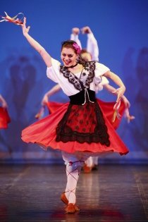  A solist dancer Olga Volina. The performance of the Ballet Igor Moïsseïev at the Palais de Congres in Paris. 20.12.11