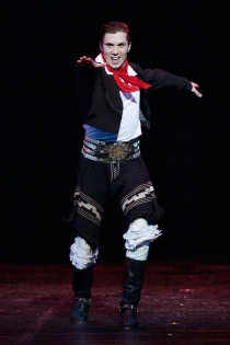  A solist dancer Alexander Tikhonov. The performance of the Ballet Igor Moïsseïev at the Palais de Congres in Paris. 20.12.11