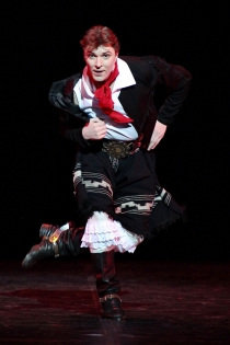  A solist dancer Andrey Artamonov. The performance of the Ballet Igor Moïsseïev at the Palais de Congres in Paris. 20.12.11