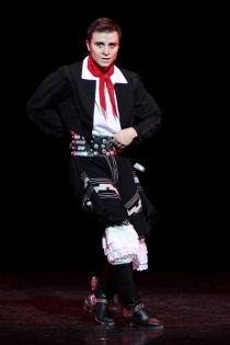  A solist dancer Evgueni Chernyshkov. The performance of the Ballet Igor Moïsseïev at the Palais de Congres in Paris. 20.12.11