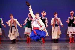  A solist dancer  Evgueni Chernyshkov.The performance of the Ballet Igor Moïsseïev at the Palais de Congres in Paris. 20.12.11