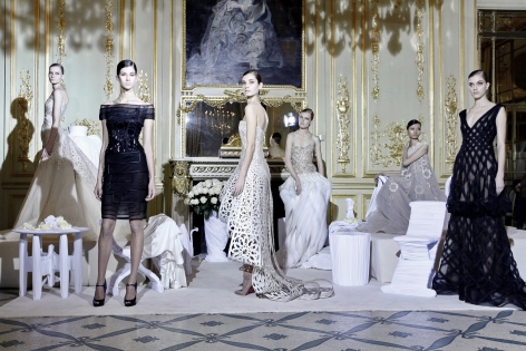  The presentation of Rami Al Ali couture spring-summer 2012 collection at the hotel Le Meurice. Paris .25.01.2012